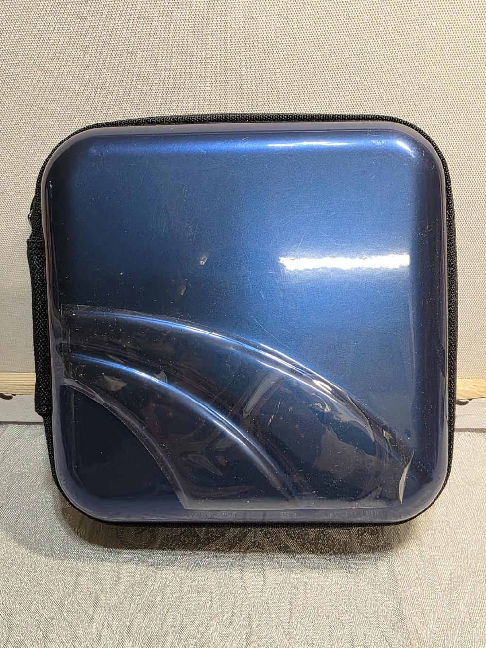 Hard Shell CD Travel Case - Metallic Navy Blue